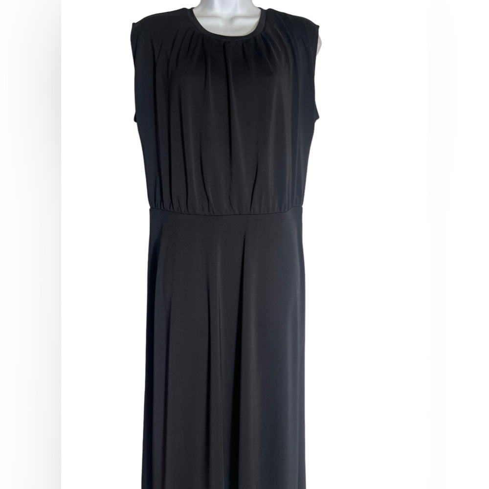 Ann Taylor dress size 8 stunning simple long black sleeveless maxi dress🖤 - Picture 1 of 6